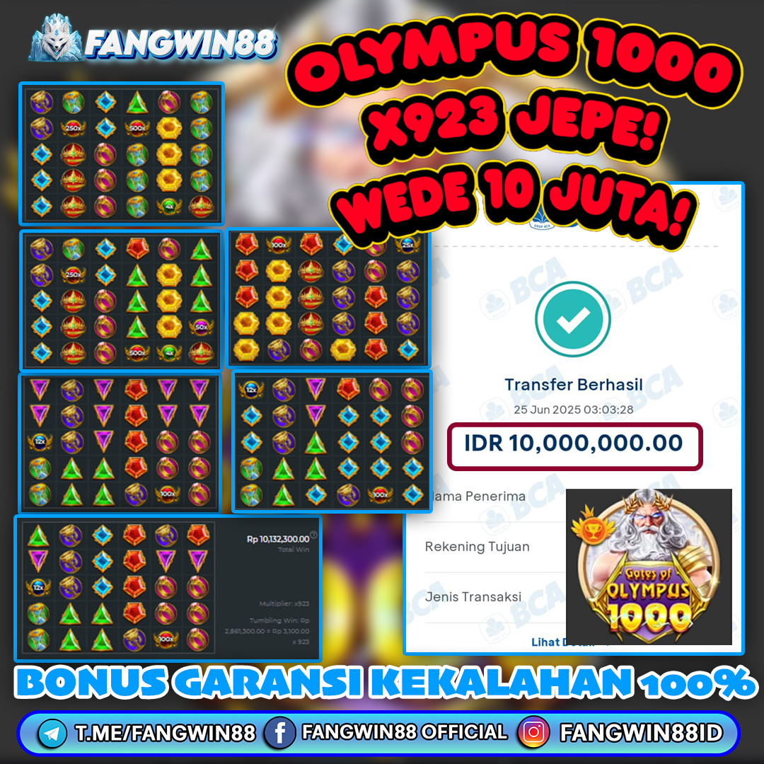 FANGWIN88 SLOT GATES OF OLYMPUS 1000 RP 10.000.000 ID : BUR***